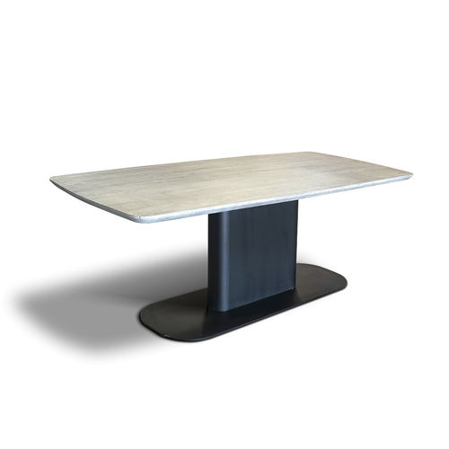 Table contemporaine - MATTHIAS  - Ecomatrix SRL - en chêne / avec piètement en acier / avec piètement en acier peint