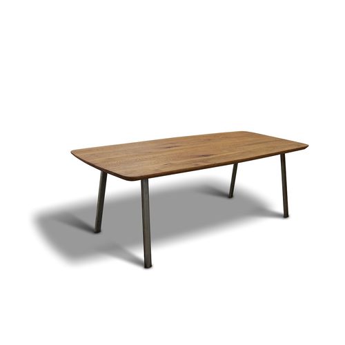 Table contemporaine - TEDDY 2  - Ecomatrix SRL - en chêne / avec piètement en acier / avec piètement en acier peint