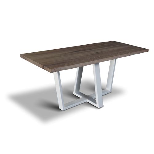 Table contemporaine - LODGE - Ecomatrix SRL - en chêne / avec piètement en acier / avec piètement en acier peint