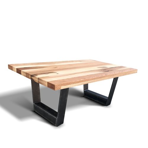 Table basse contemporaine - ADRIANO - Ecomatrix SRL - en chêne / avec piètement en acier peint / rectangulaire