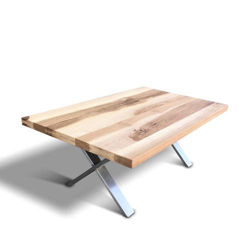Table basse contemporaine - XAVIER - Ecomatrix SRL - en chêne / avec piètement en acier / avec piètement en acier peint