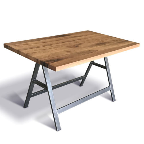Table contemporaine - CAVALETTI - Ecomatrix SRL - en chêne / avec piètement en acier / avec piètement en acier peint