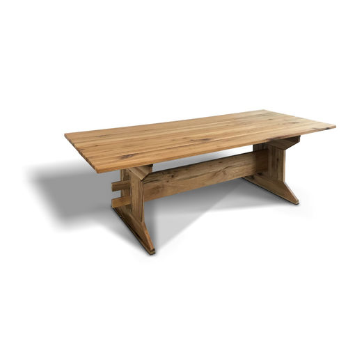 Table contemporaine - TOULOUSE - Ecomatrix SRL - en chêne / avec piètement en chêne / rectangulaire