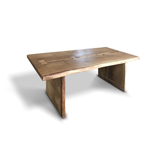 Table de style rustique - AMSTERDAM - Ecomatrix SRL - en chêne / avec piètement en bois / rectangulaire