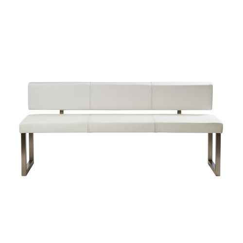 Banquette contemporaine - SD POLSTER 06 - Schulte Design GmbH - en cuir / en acier inoxydable / avec dossier