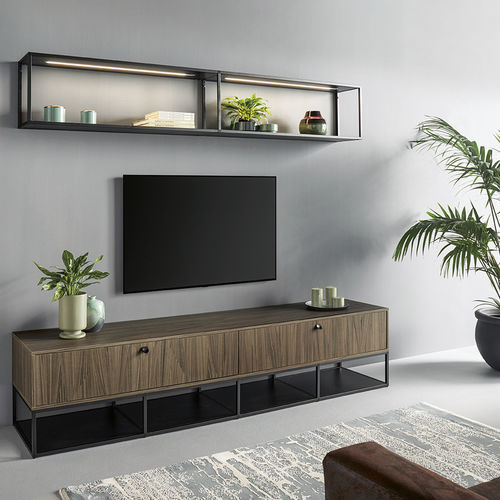 Ensemble mural de salon contemporain - Schüller Möbelwerk KG - en bois / en mélaminé / pour TV