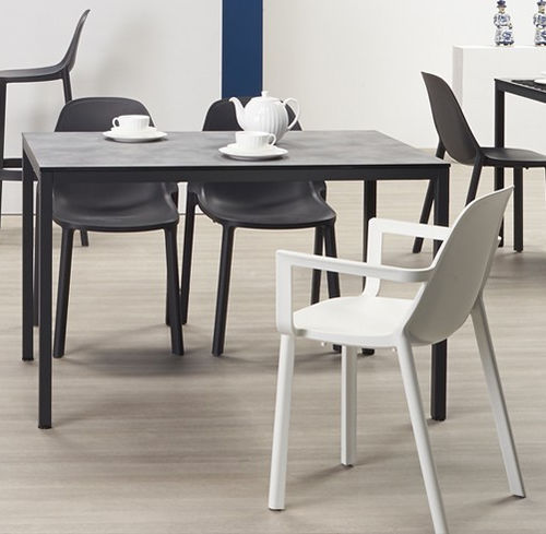Table contemporaine - Mirto - SCAB GIARDINO SPA - en acier / en stratifié / avec piètement en acier