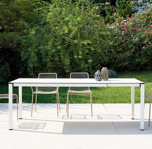 Table à manger contemporaine - Pranzo - SCAB GIARDINO SPA - en stratifié / avec piètement en acier galvanisé / rectangulaire
