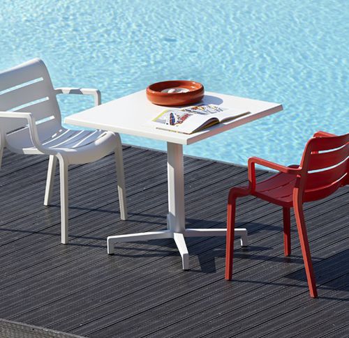 Pied de table en aluminium - Domino - SCAB GIARDINO SPA - en fonte d'aluminium / contemporain / pour table mange-debout