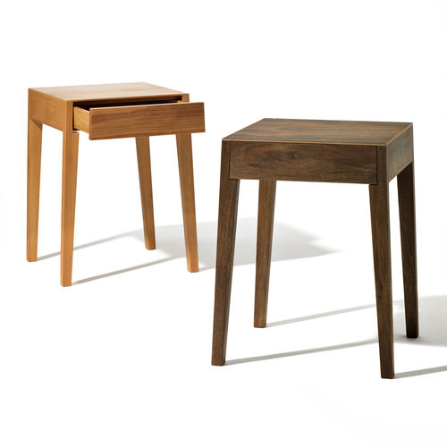 Table de chevet contemporaine - THEO - sixay furniture - en chêne / en noyer / en bois massif