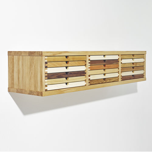 Commode murale - SIXTEMATIC LOWBOARD - sixay furniture - contemporaine / en chêne / en noyer
