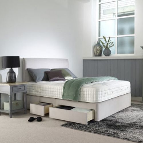 Matelas double - Elba 11,000 - HARRISON SPINKS - à ressorts ensachés / en viscose / blanc
