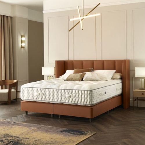 Matelas double - PROCUS 40 000 - HARRISON SPINKS - à ressorts / blanc / en coton