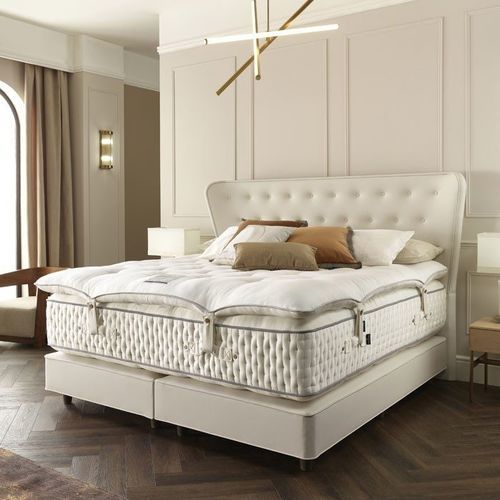 Matelas double - LUXURY ENHANCER 12 000 - HARRISON SPINKS - à ressorts / blanc / en coton