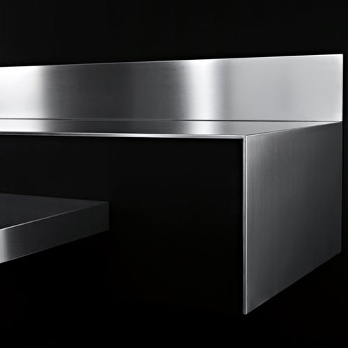 Plan de travail en inox - SIDE / BACK PANELS - STEEL TIME SRL - de cuisine / poli / sur mesure