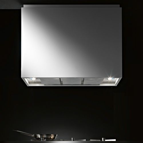 Hotte îlot - ATTIVA ISOLA INOX O BIANCO OPACO - STEEL TIME SRL - avec éclairage intégré