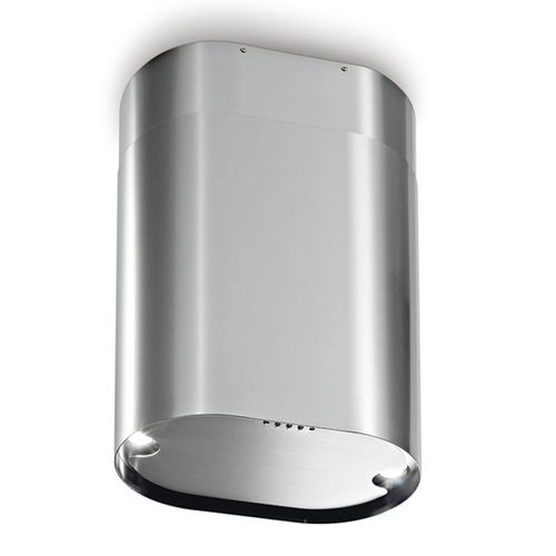 Hotte murale - CAPPA OVALE ISOLA INOX O BIANCO OPACO - STEEL TIME SRL - îlot / avec éclairage intégré / design original