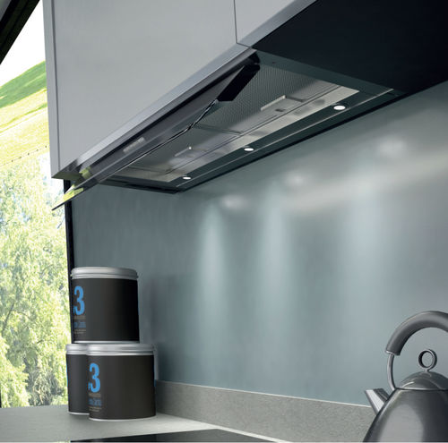 Hotte encastrable - CAPPA SOTTOPENSILE SEGRETA CON BARRA LED  - STEEL TIME SRL - avec éclairage intégré / design original