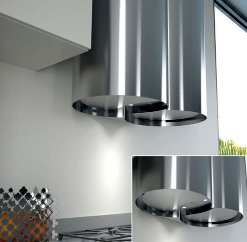 Hotte murale - CAPPA ECLISSI PARETE INOX O BIANCO OPACO - STEEL TIME SRL - design original