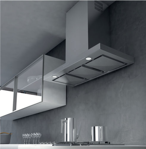 Hotte murale - CAPPA UNIVERSALE PARETE INOX - STEEL TIME SRL - avec éclairage intégré