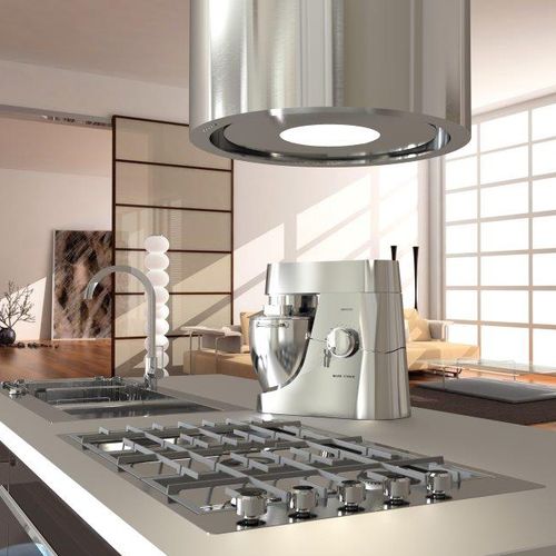 Hotte îlot - CAPPA LE FORME CILINDRO INOX ALTEZZA FISSA - STEEL TIME SRL - design original