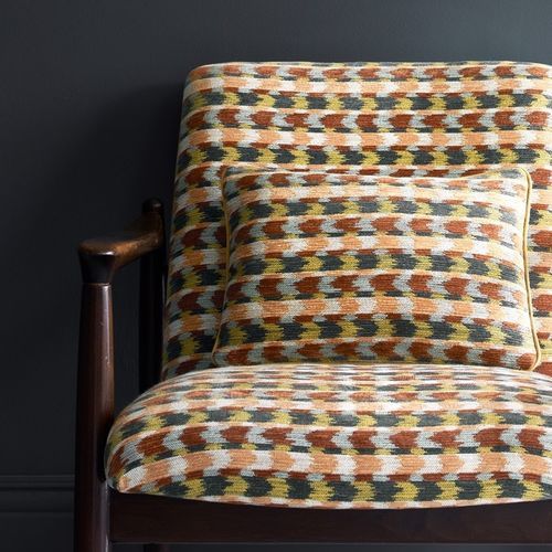 Tissu d'ameublement - RENE  - Jane Churchill - pour rideaux / à motif géométrique / en polyester