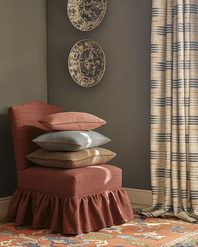 Tissu d'ameublement - PETRUS - Jane Churchill - uni / en polyester / orange