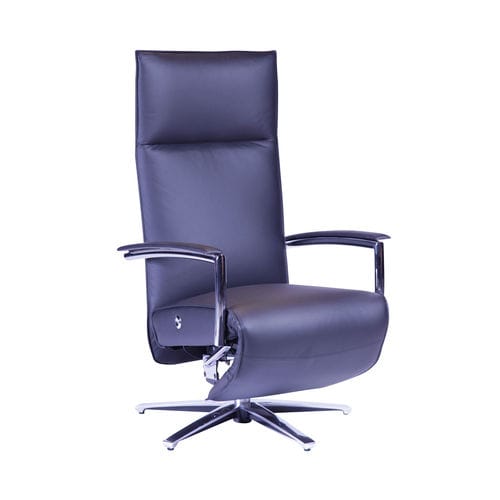 Fauteuil relax contemporain - Leeno - STRÄSSLE Switzerland AG - en cuir / avec repose-pieds / inclinable