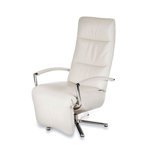 Fauteuil relax contemporain - Daisy - STRÄSSLE Switzerland AG - en cuir / avec repose-pieds / inclinable