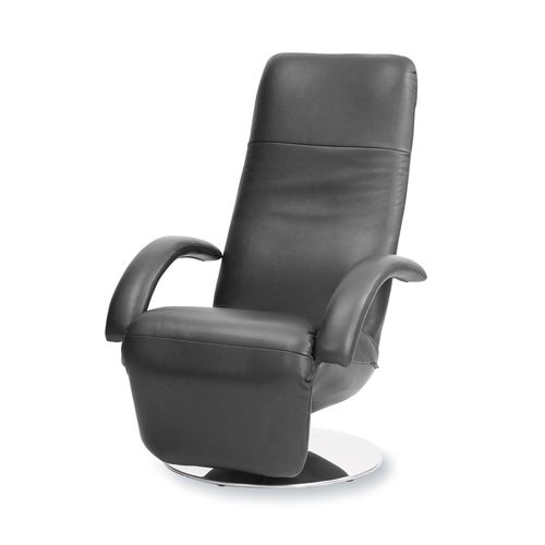 Fauteuil relax contemporain - Daniel - STRÄSSLE Switzerland AG - en cuir / avec repose-pieds / inclinable