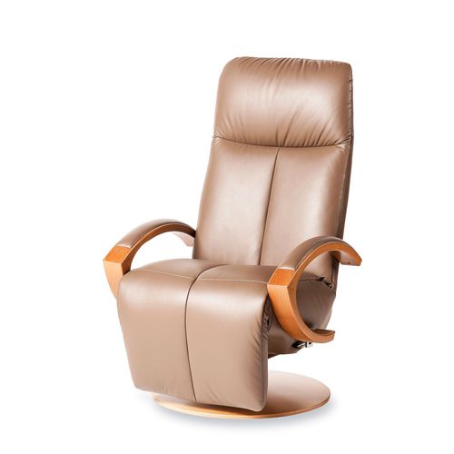 Fauteuil relax contemporain - Herry - STRÄSSLE Switzerland AG - en cuir / avec repose-pieds / inclinable