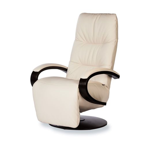 Fauteuil relax contemporain - Helena - STRÄSSLE Switzerland AG - en cuir / avec repose-pieds / inclinable