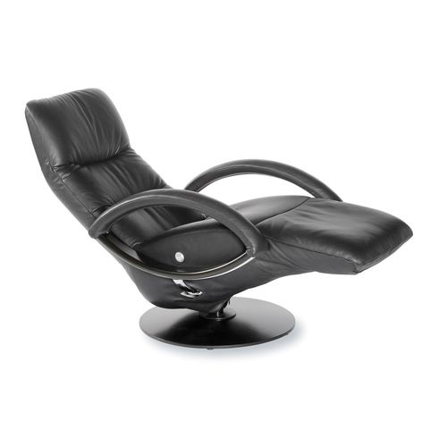 Fauteuil relax contemporain - Haiko - STRÄSSLE Switzerland AG - en cuir / avec repose-pieds / inclinable