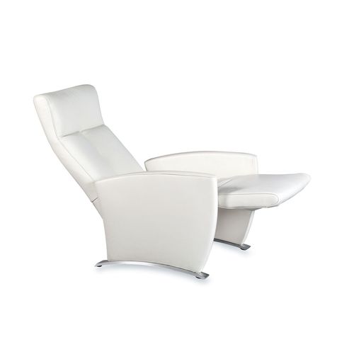 Fauteuil relax contemporain - Duo - STRÄSSLE Switzerland AG - en cuir / avec repose-pieds / inclinable
