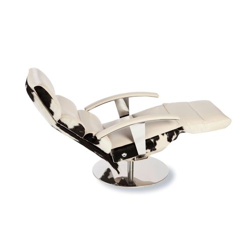 Fauteuil relax contemporain - Nico - STRÄSSLE Switzerland AG - en cuir / avec repose-pieds / inclinable