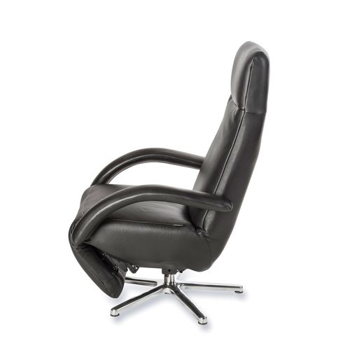 Fauteuil relax contemporain - Simba - STRÄSSLE Switzerland AG - en cuir / avec repose-pieds / avec repose-tête