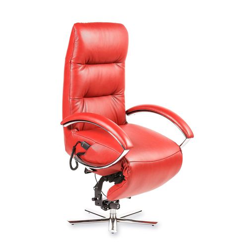 Fauteuil relax contemporain - Alina - STRÄSSLE Switzerland AG - en cuir / avec repose-pieds / inclinable
