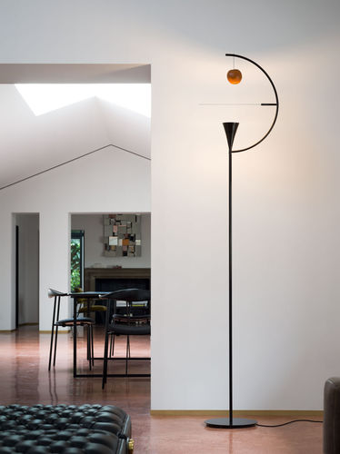 Lampe sur pied - NEWTON - NEMO - en aluminium peint / en chrome / contemporaine