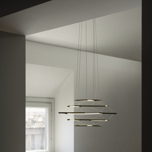 Lustre contemporain - DROP 5 - NEMO - en aluminium / professionnel / géométrique