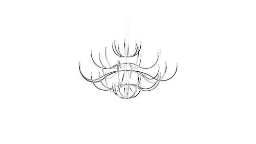 Lustre contemporain - DYNASTY - NEMO - en chrome / en aluminium / candélabre