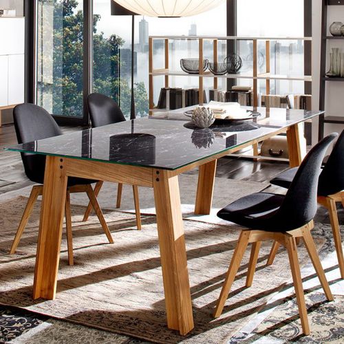 Table à manger contemporaine - D-BAR - Tenzo AB - en chêne / en verre / en stratifié