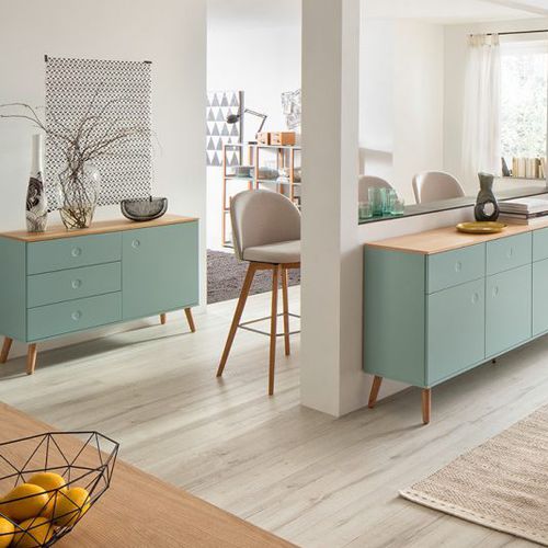 Buffet design scandinave - DOT : 1674 - Tenzo AB - en bois laqué / en chêne / blanc