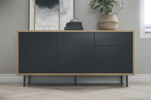 Buffet design scandinave - FLOW : 2875 - Tenzo AB - en chêne / en acier / en mélaminé