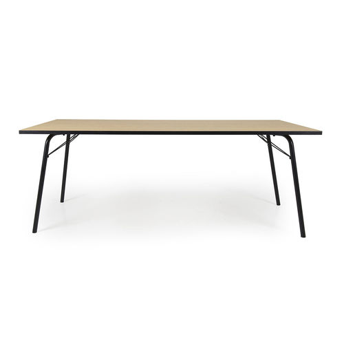 Table à manger design scandinave - FLOW : 2880 - Tenzo AB - en chêne / en acier / en mélaminé