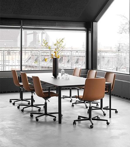 Table de conférence contemporaine - MESA  - Fredericia Furniture - en stratifié / en linoléum / avec piètement en aluminium peint