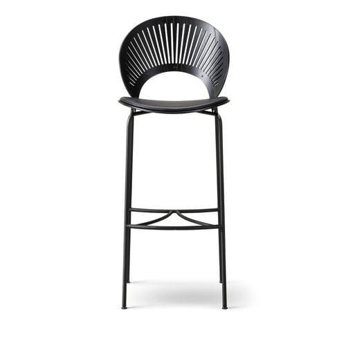 Chaise de bar design scandinave - TRINIDAD - Fredericia Furniture - d'intérieur / en tissu / en cuir