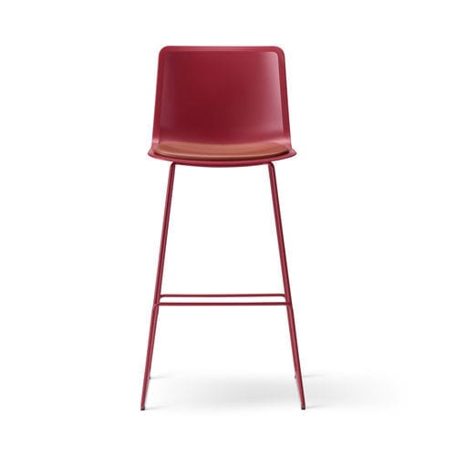 Chaise de bar contemporaine - PATO - Fredericia Furniture - d'intérieur / en tissu / en cuir