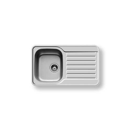 Évier 1 bac - SPACE MINI 1B 1D - PYRAMIS Deutschland GmbH - avec égouttoir / en inox / encastrable