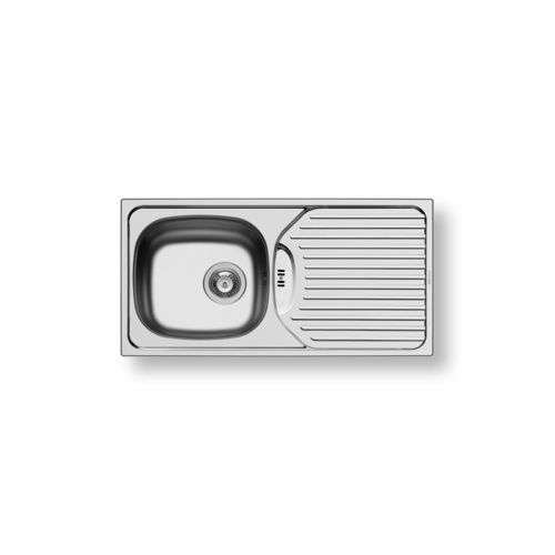 Évier 1 bac - CA1 - PYRAMIS Deutschland GmbH - avec égouttoir / en inox / encastrable