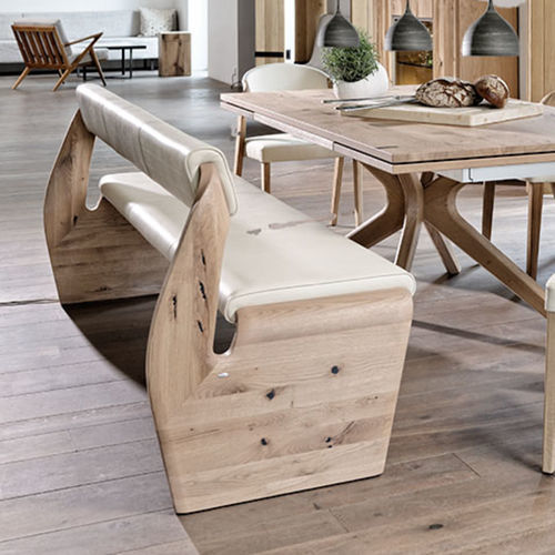 Banquette contemporaine - V-Alpin - Voglauer Möbelwerk Gschwandtner & Zwilling GmbH & Co. KG - en tissu / en cuir / avec piètement en chêne